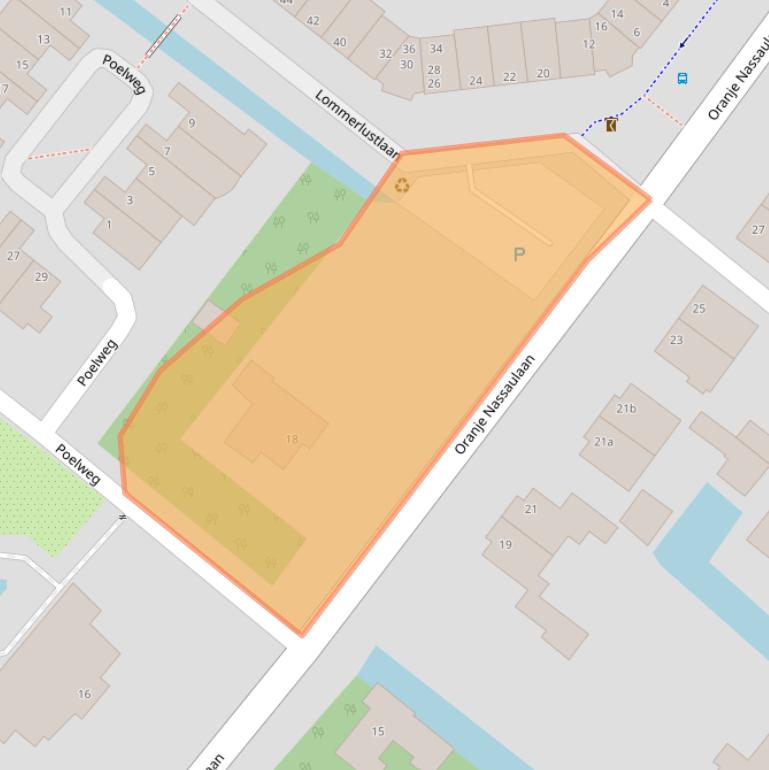 Kaart van postcodegebied 2361LE.