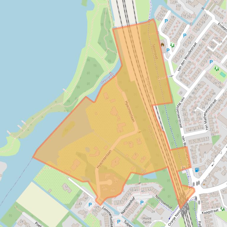 Kaart van postcodegebied 2361LP.