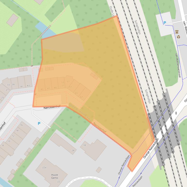 Kaart van postcodegebied 2361LV.