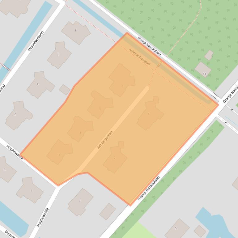 Kaart van postcodegebied 2361ME.