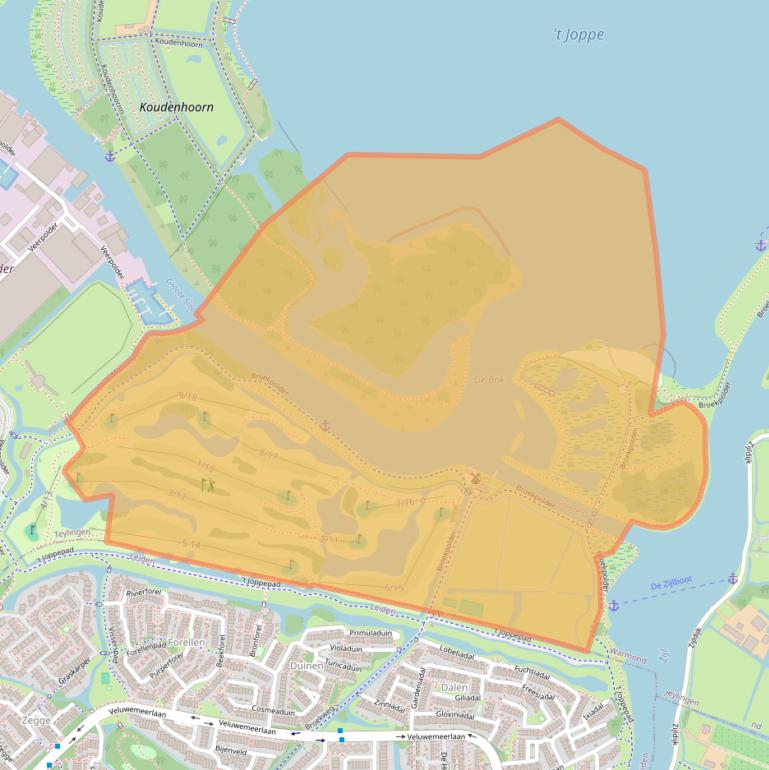 Kaart van postcodegebied 2361PA.