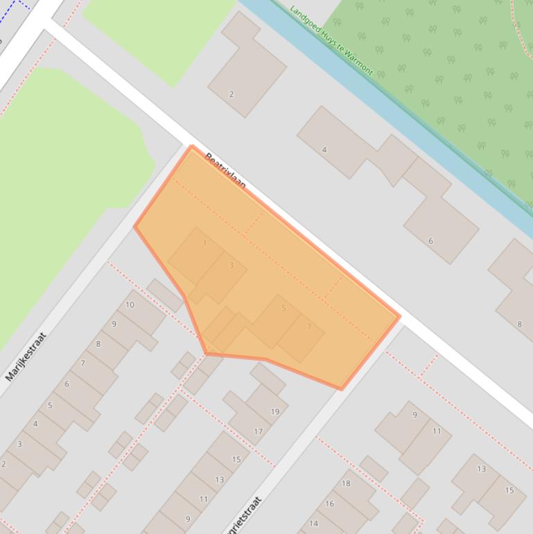 Kaart van postcodegebied 2361SB.