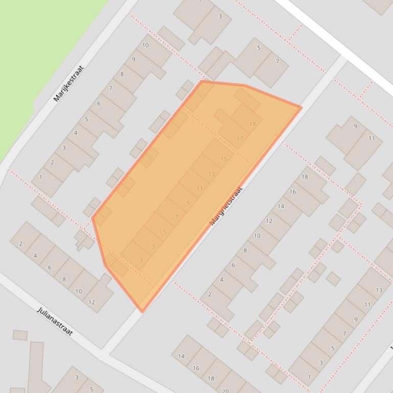 Kaart van postcodegebied 2361SK.