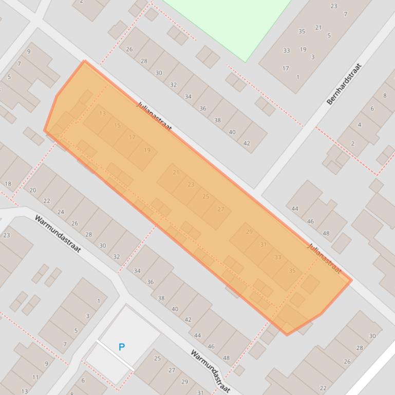 Kaart van postcodegebied 2361SX.