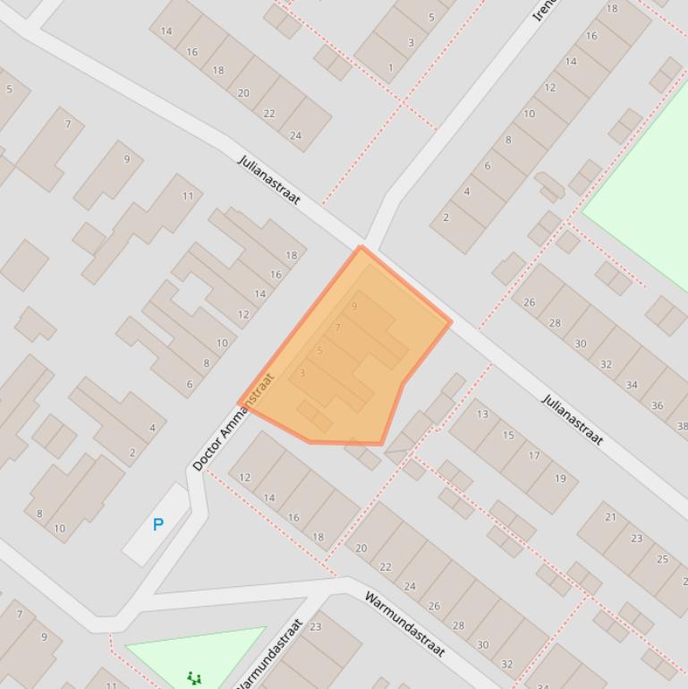 Kaart van postcodegebied 2361TG.