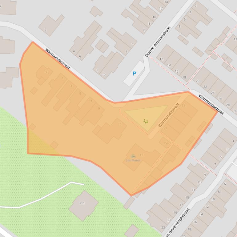 Kaart van postcodegebied 2361TJ.