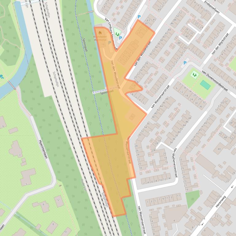 Kaart van postcodegebied 2361VN.