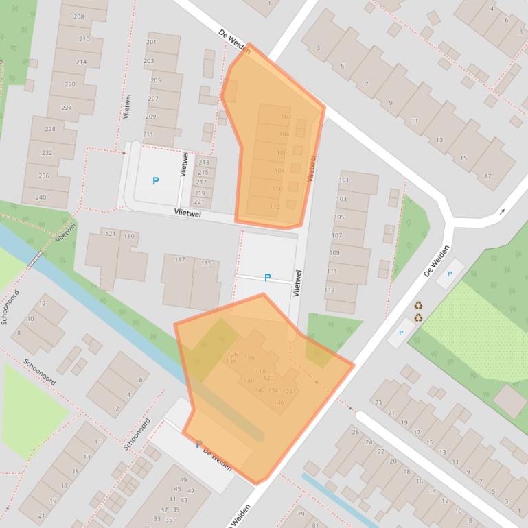 Kaart van postcodegebied 2361XC.