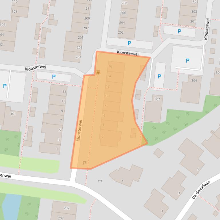 Kaart van postcodegebied 2361XL.