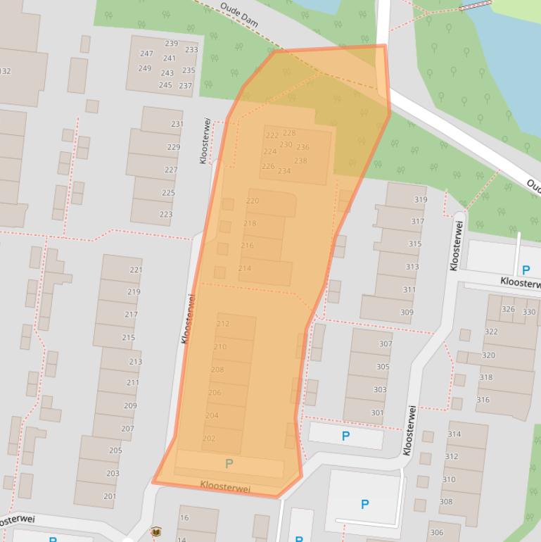 Kaart van postcodegebied 2361XP.