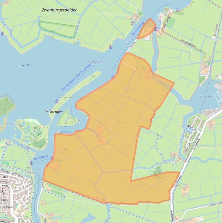 Kaart van postcodegebied 2362AE.