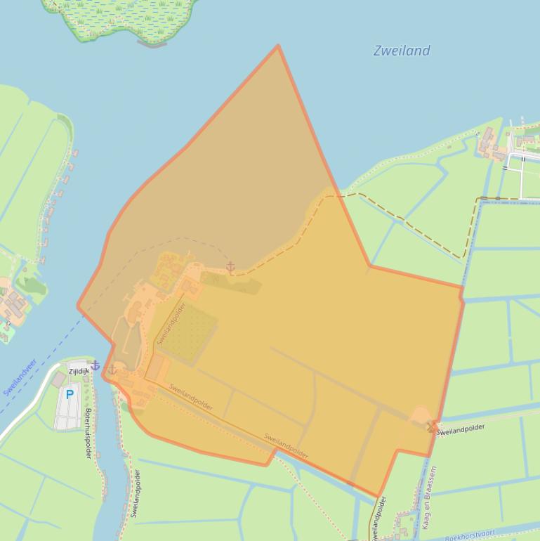 Kaart van postcodegebied 2362AG.