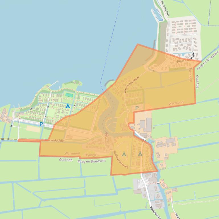 Kaart van postcodegebied 2362AH.