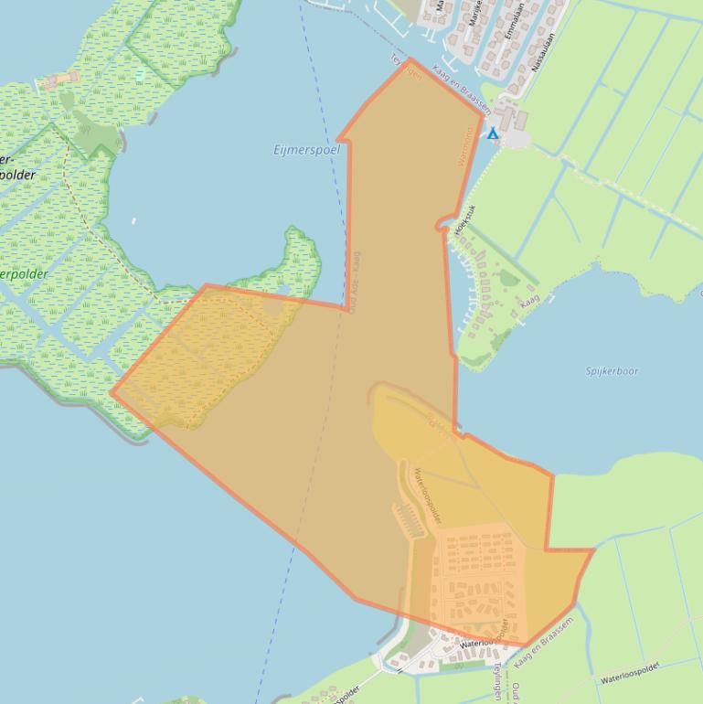 Kaart van postcodegebied 2362XH.