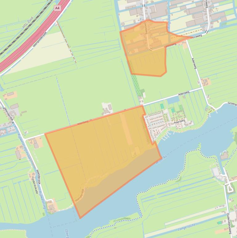 Kaart van postcodegebied 2371AG.