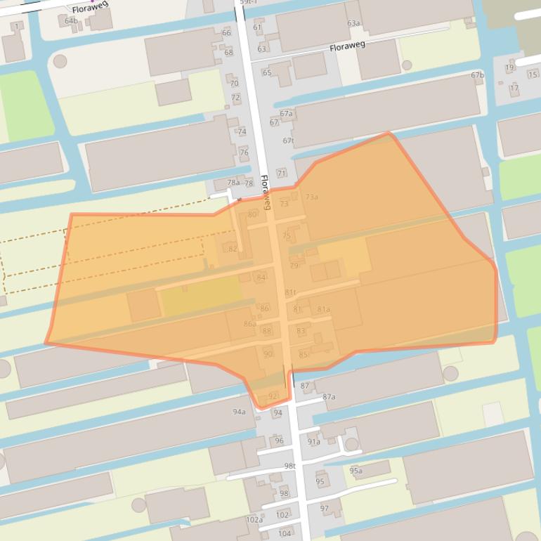 Kaart van postcodegebied 2371AN.