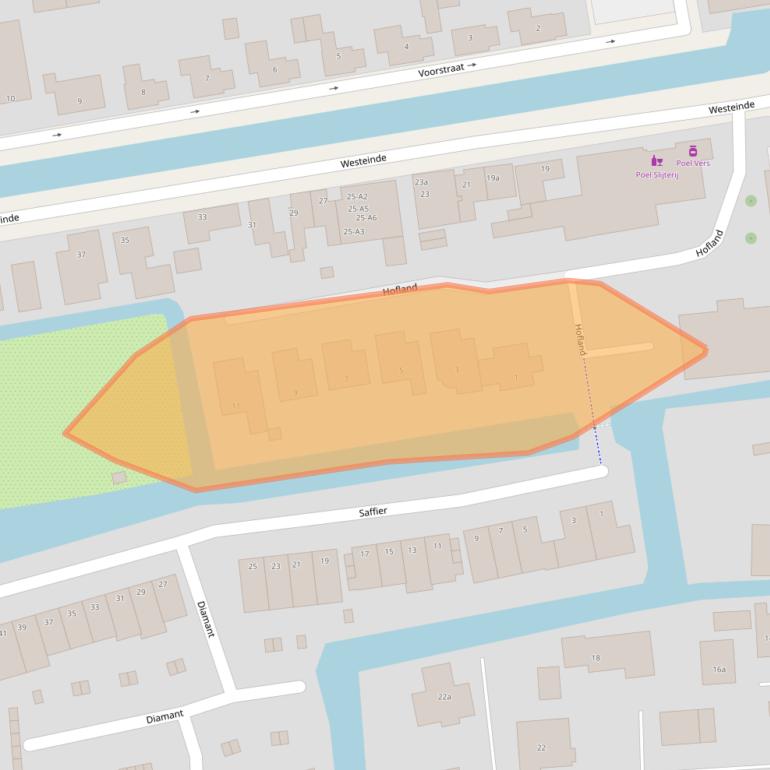 Kaart van postcodegebied 2371BH.