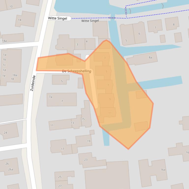 Kaart van postcodegebied 2371BJ.