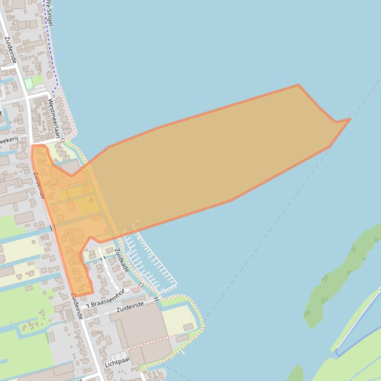 Kaart van postcodegebied 2371BS.