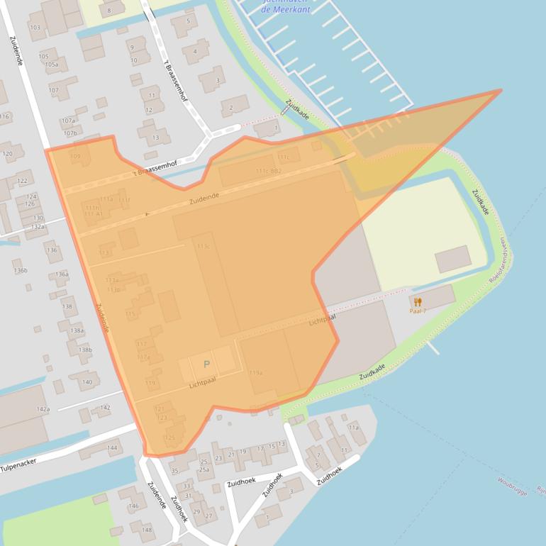 Kaart van postcodegebied 2371BT.