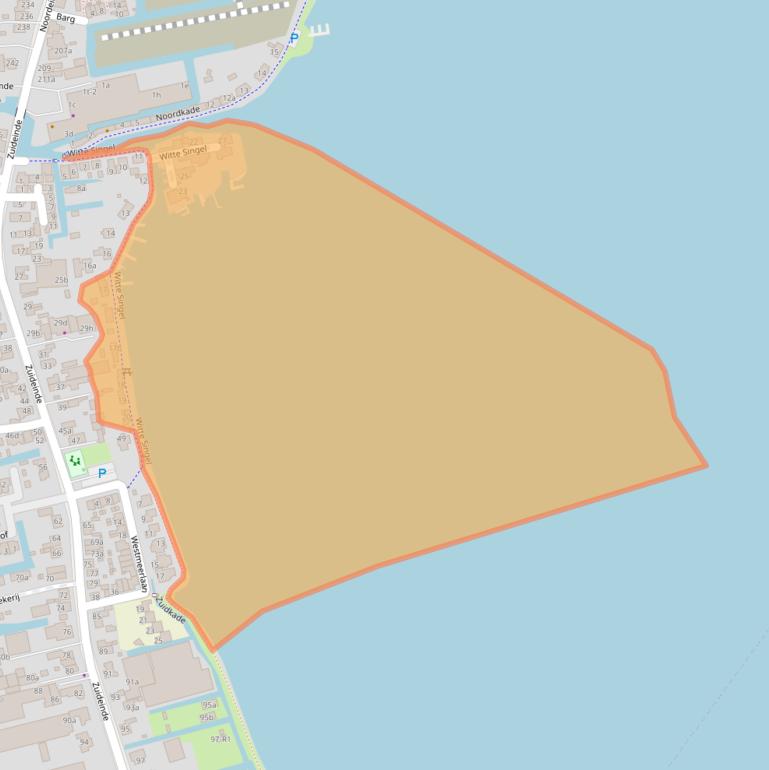 Kaart van postcodegebied 2371CC.