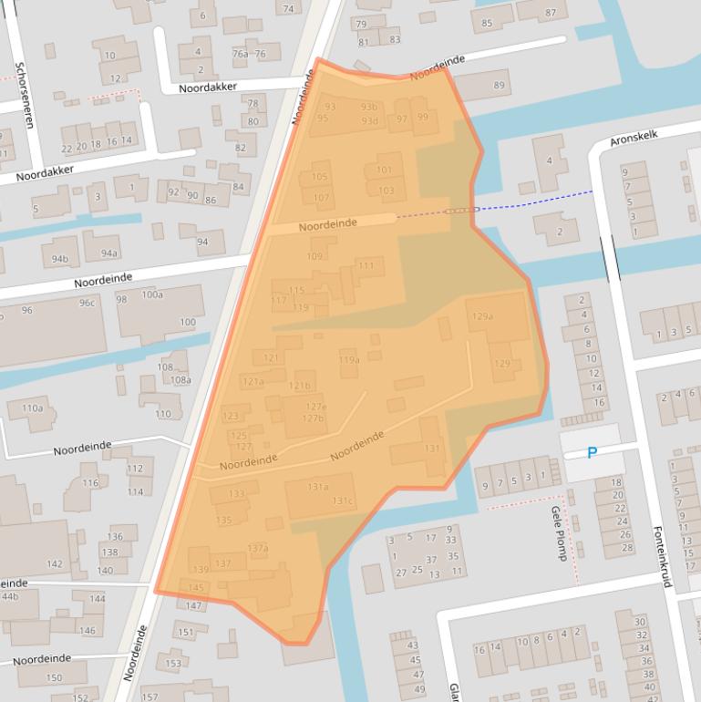 Kaart van postcodegebied 2371CP.