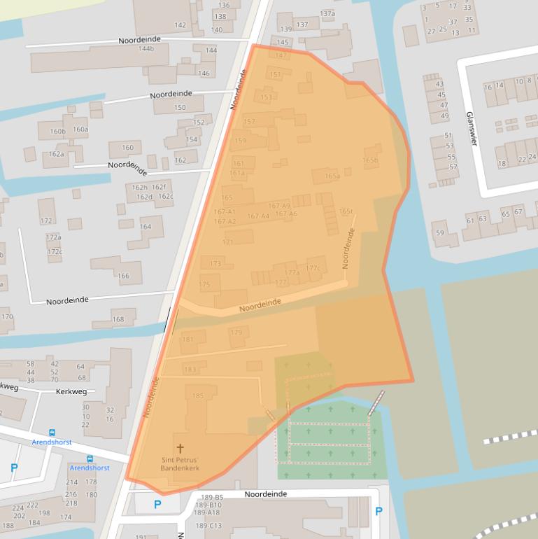 Kaart van postcodegebied 2371CR.