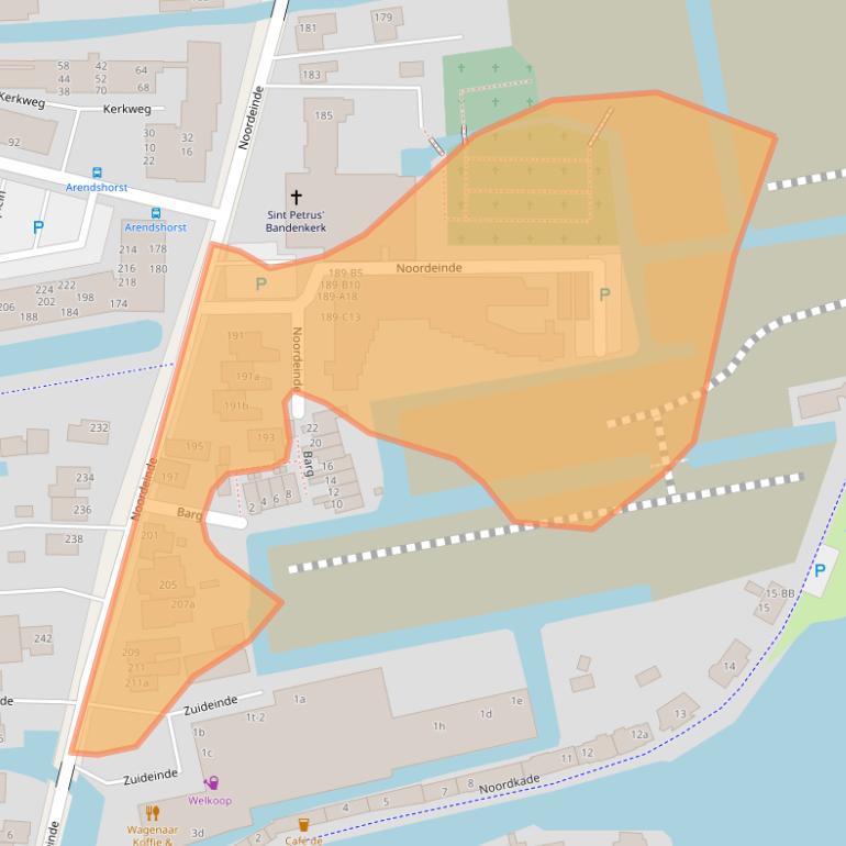 Kaart van postcodegebied 2371CS.