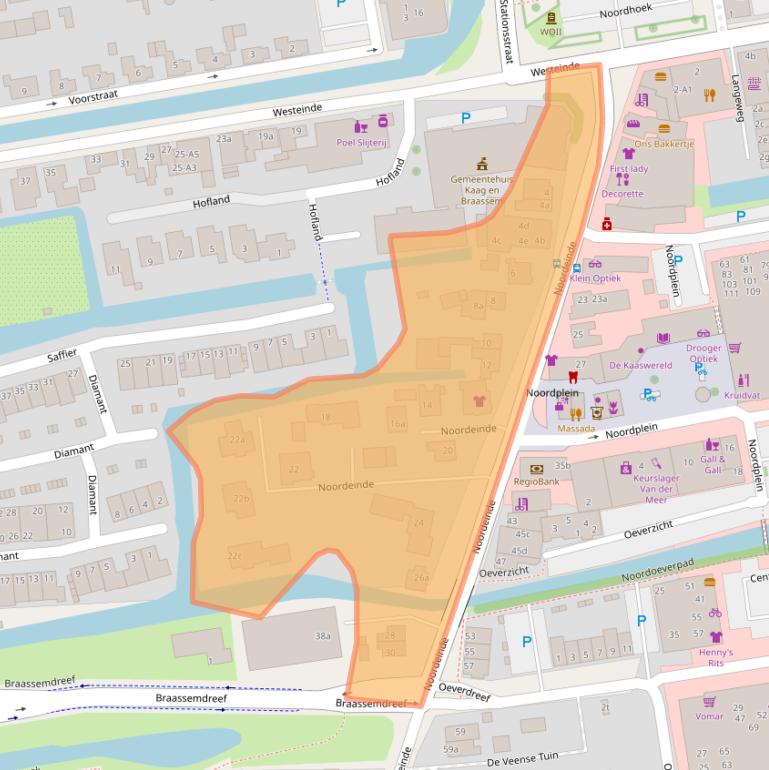 Kaart van postcodegebied 2371CT.