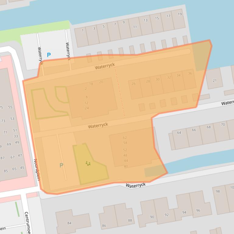 Kaart van postcodegebied 2371DE.