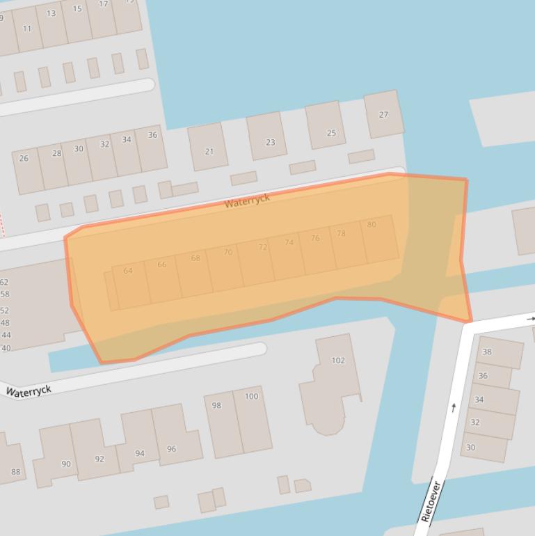 Kaart van postcodegebied 2371DG.