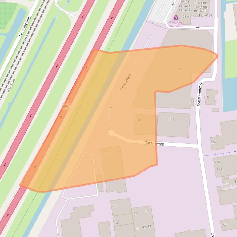 Kaart van postcodegebied 2371DV.