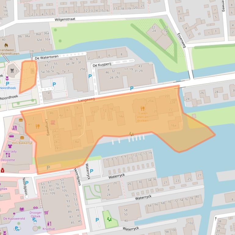 Kaart van postcodegebied 2371EG.