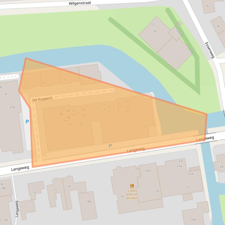 Kaart van postcodegebied 2371EM.