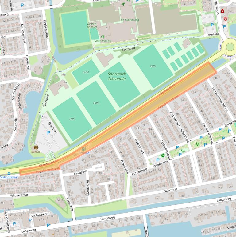 Kaart van postcodegebied 2371ES.