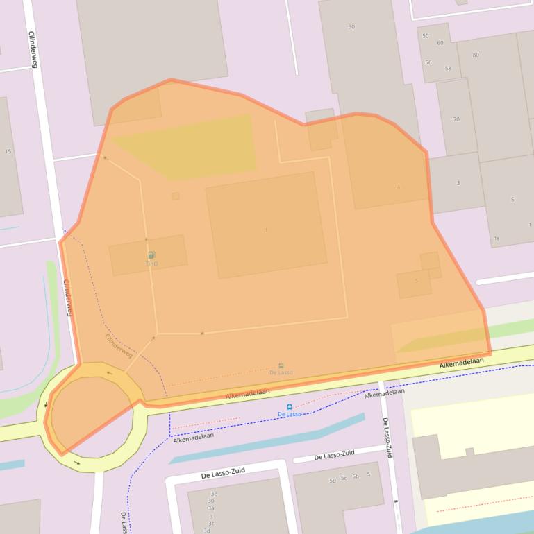 Kaart van postcodegebied 2371EX.