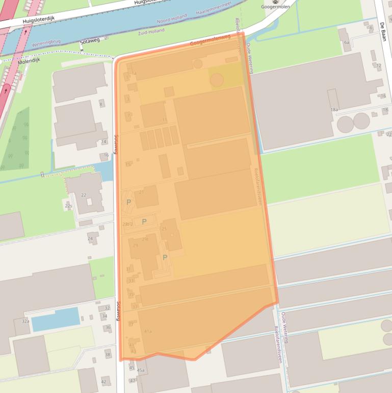Kaart van postcodegebied 2371GA.