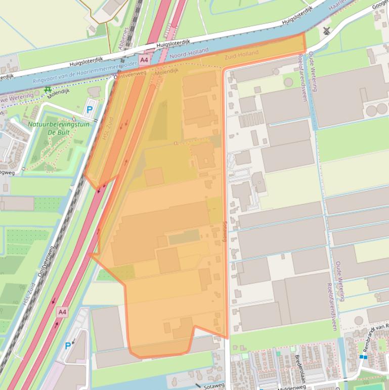 Kaart van postcodegebied 2371GD.