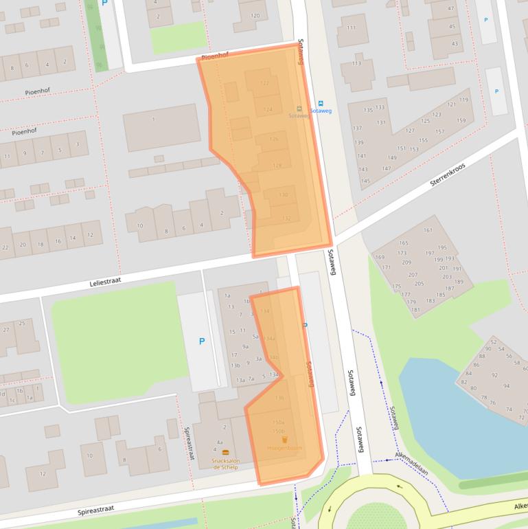 Kaart van postcodegebied 2371GH.