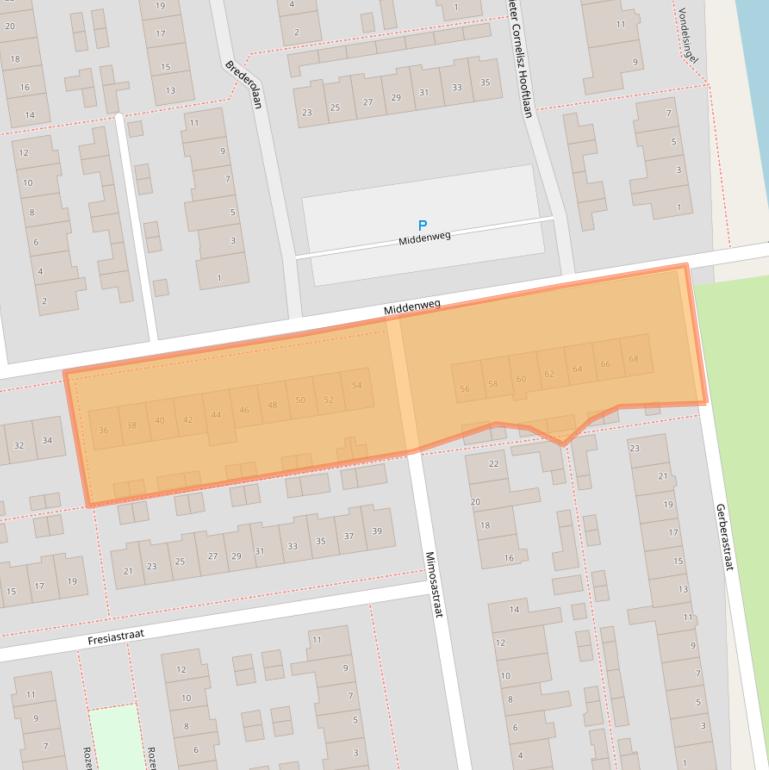 Kaart van postcodegebied 2371GS.