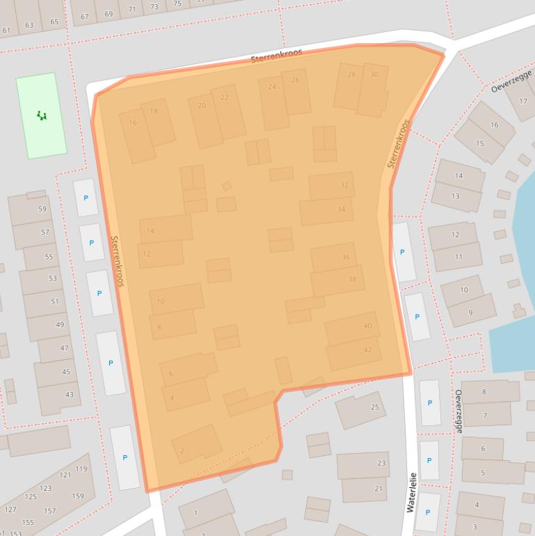 Kaart van postcodegebied 2371HJ.