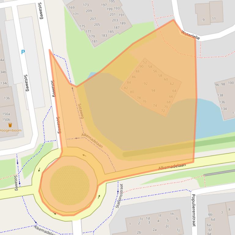 Kaart van postcodegebied 2371HM.