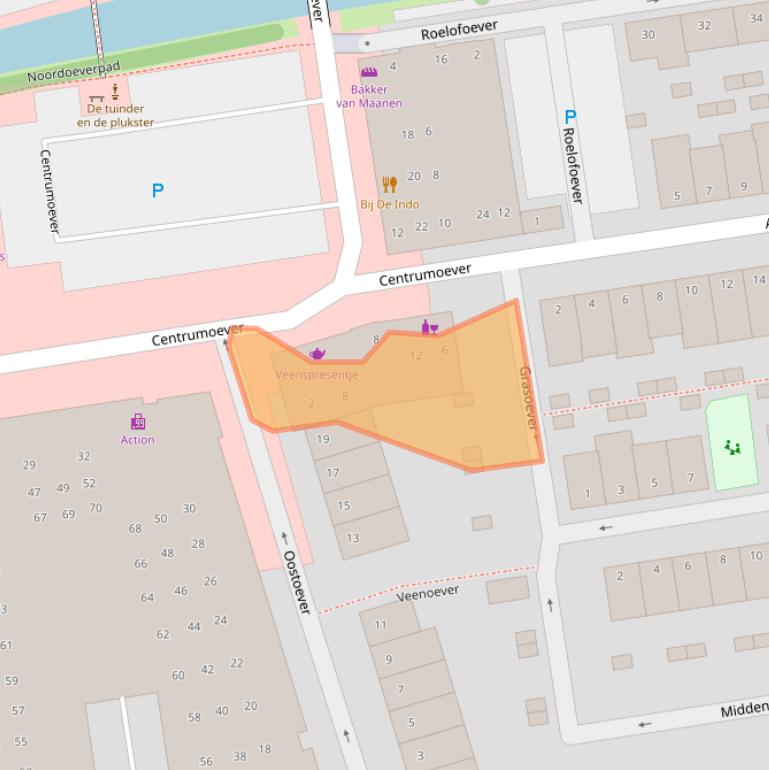 Kaart van postcodegebied 2371JA.