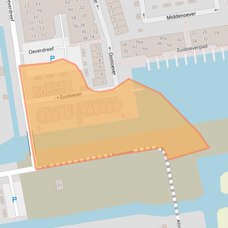 Kaart van postcodegebied 2371JD.