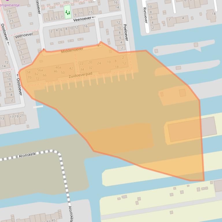 Kaart van postcodegebied 2371JG.