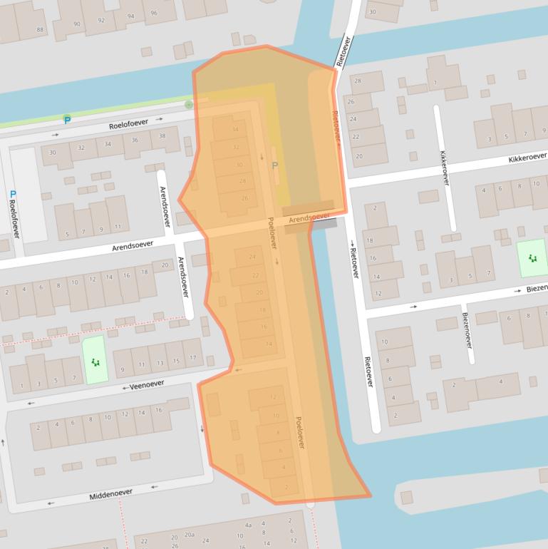 Kaart van postcodegebied 2371JH.