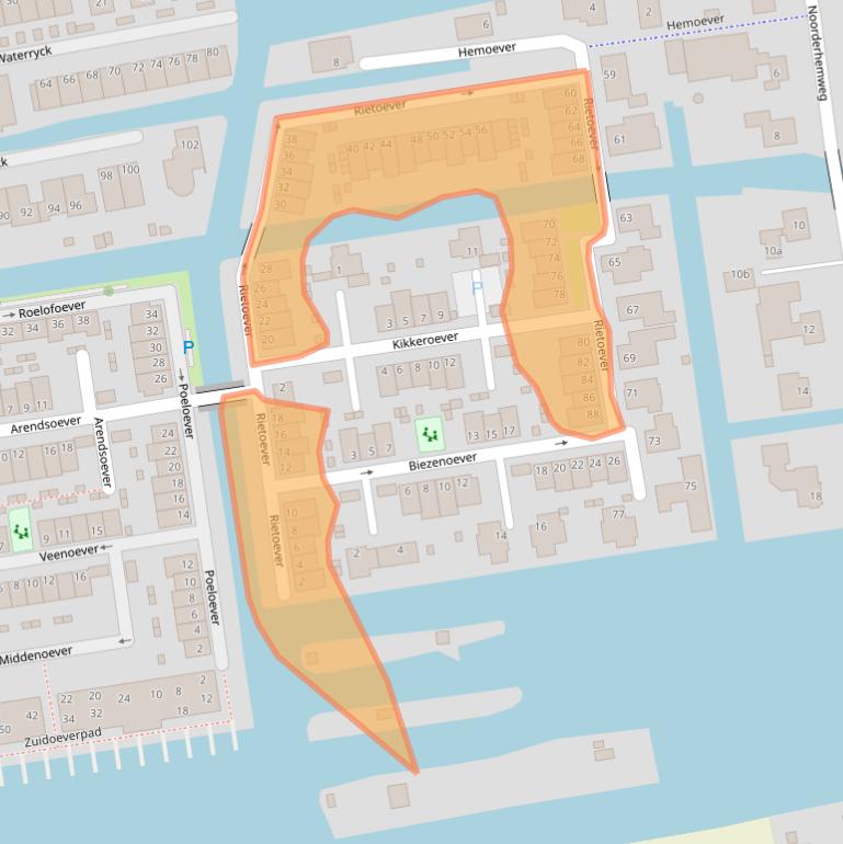 Kaart van postcodegebied 2371JL.