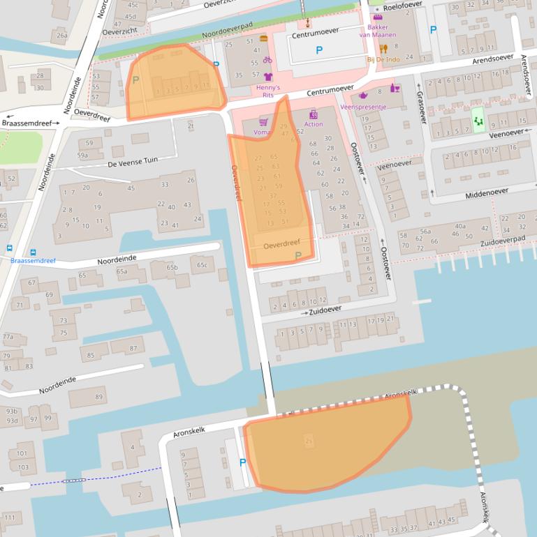 Kaart van postcodegebied 2371JS.