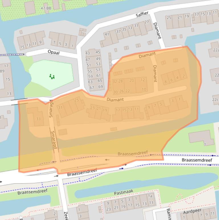 Kaart van postcodegebied 2371KK.