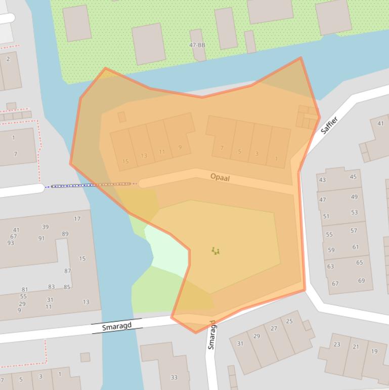 Kaart van postcodegebied 2371KM.